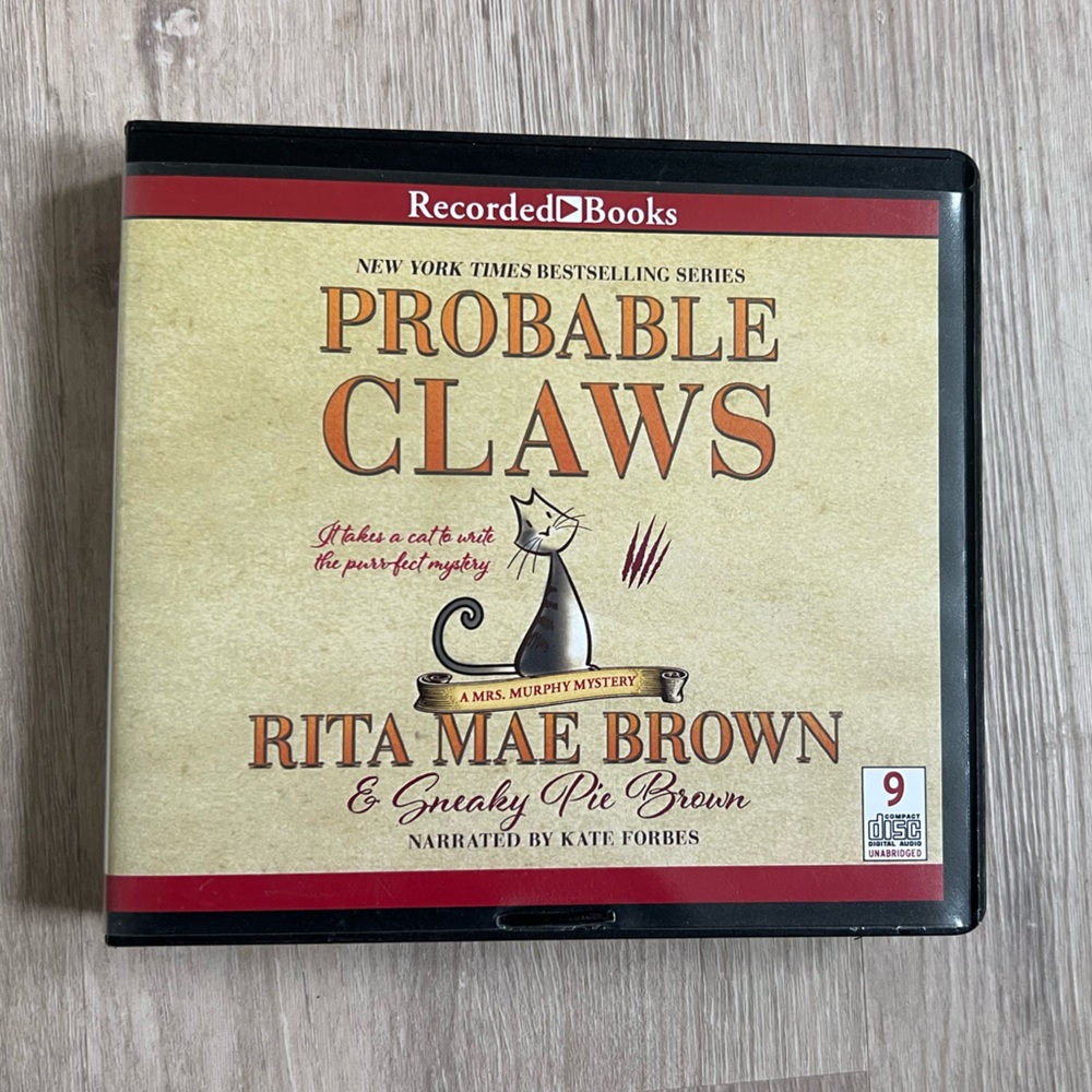 Probable Claws by Rita Mae Brown Audiobook CD #27 Mrs. Murphy series